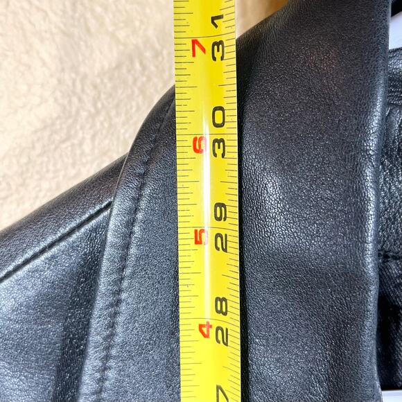 Ambition New York Black Leather Button Up Jacket Size S - Picture 6 of 13